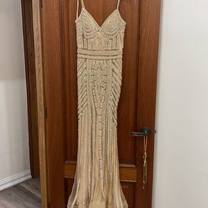 Gold Cocktail bedazzled gown